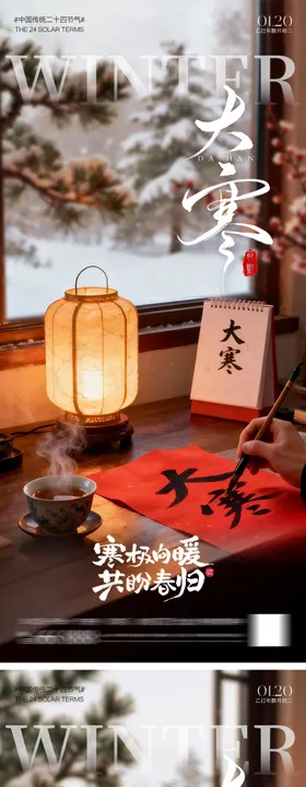 二十四节气大寒海报