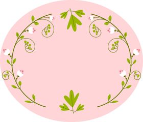 花朵标签免抠图题栏边框环留言框