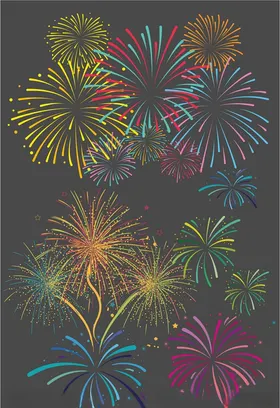 彩色烟花素材