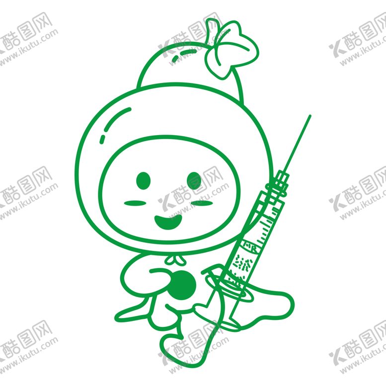 编号：45717101141627221262【酷图网】源文件下载-拿针筒的卡通图案