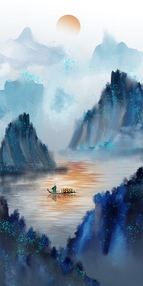 新中式山水装饰画