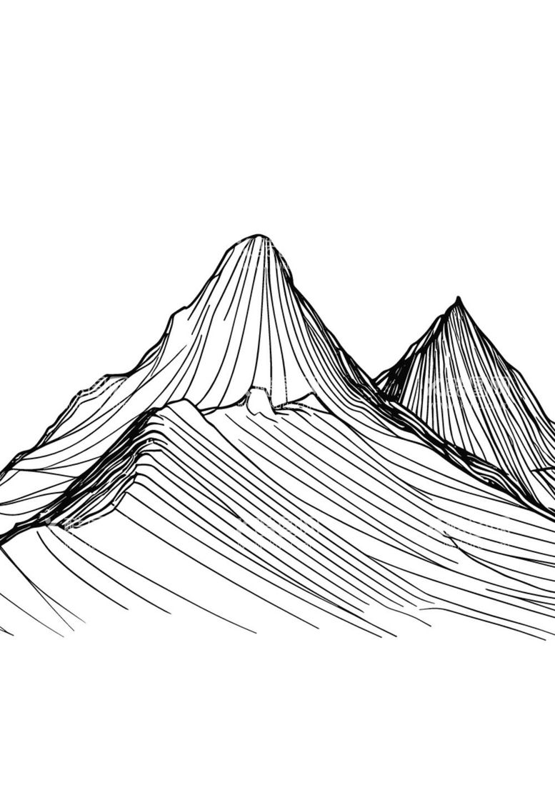 编号：84302312031717316342【酷图网】源文件下载-山矢量插画