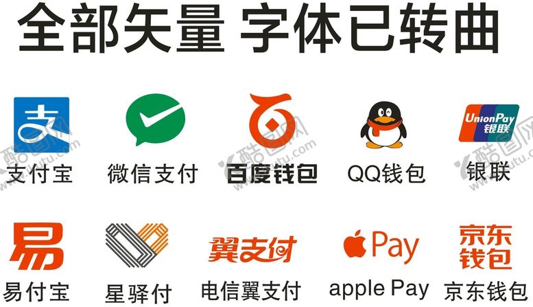 编号：82317609220114249170【酷图网】源文件下载-支付logo