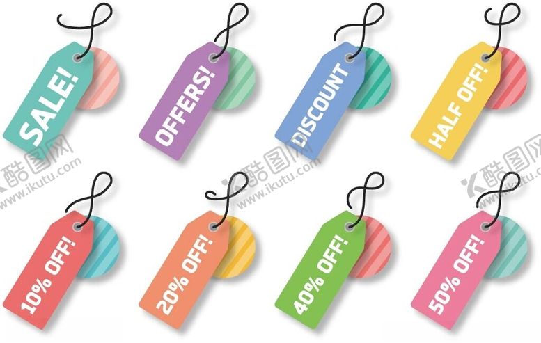 编号：72169411191941049109【酷图网】源文件下载-多彩时尚吊牌展示