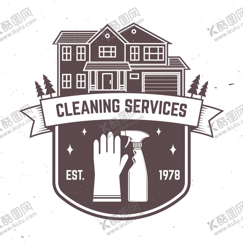 编号：90657410291959494969【酷图网】源文件下载-清洁服务标签