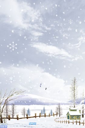 你好12月雪节气海报冬天