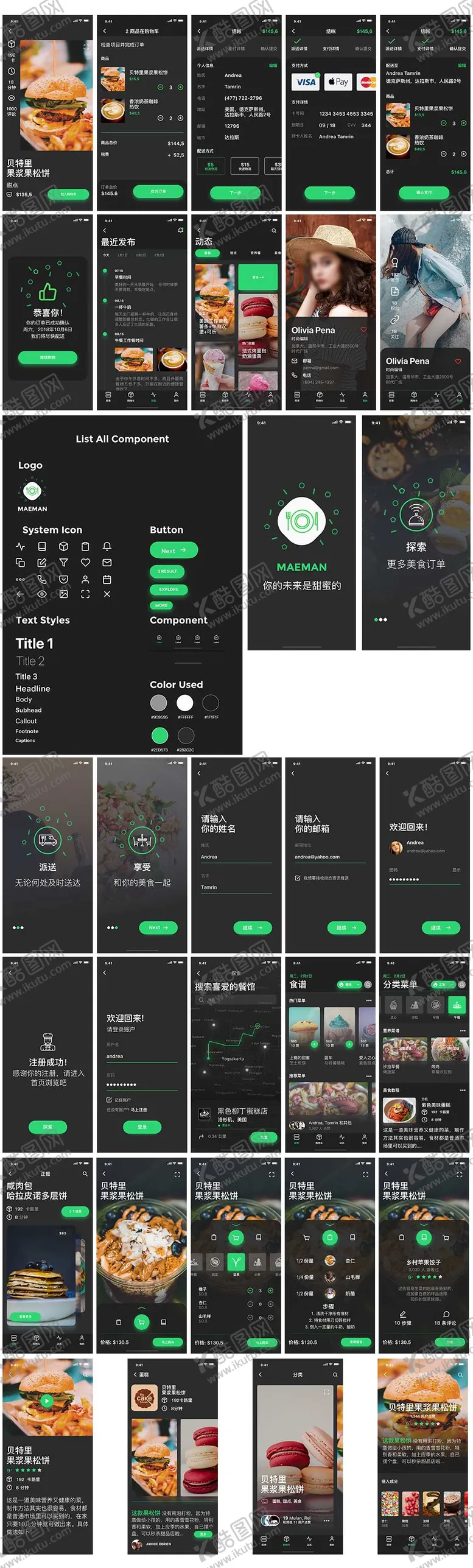 编号：24933502081842043586【酷图网】源文件下载-美食外卖APP设计
