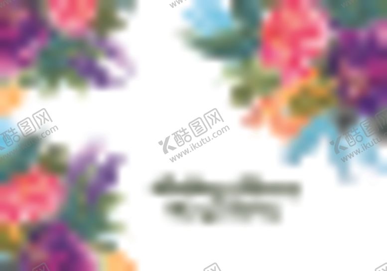 编号：48850910300950158157【酷图网】源文件下载-水彩花卉边框