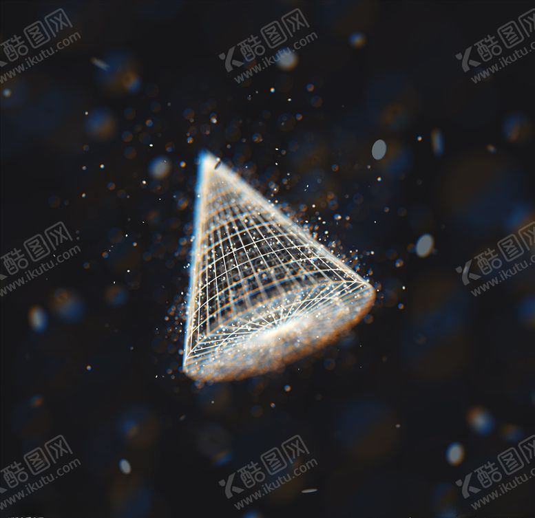编号：23969404061637085693【酷图网】源文件下载-C4D模型线条线性椎体晶格