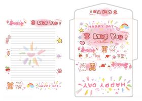 可爱卡通风手账内页设计