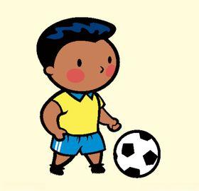 踢足球的男孩单层免抠插图