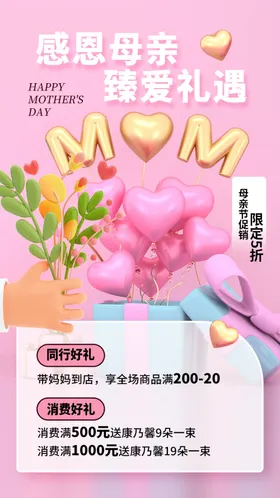 母亲节海报贺卡活动