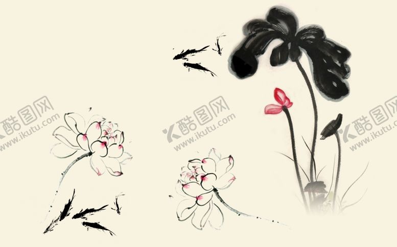 编号：37873507071155136106【酷图网】源文件下载-水墨荷花