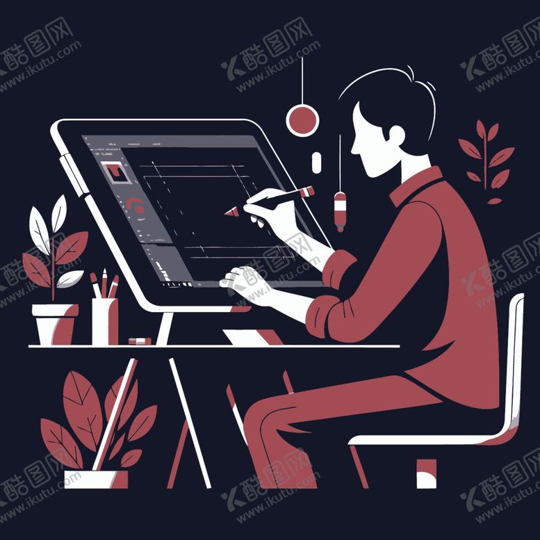 编号：48437512070248164055【酷图网】源文件下载-商务办公扁平创意