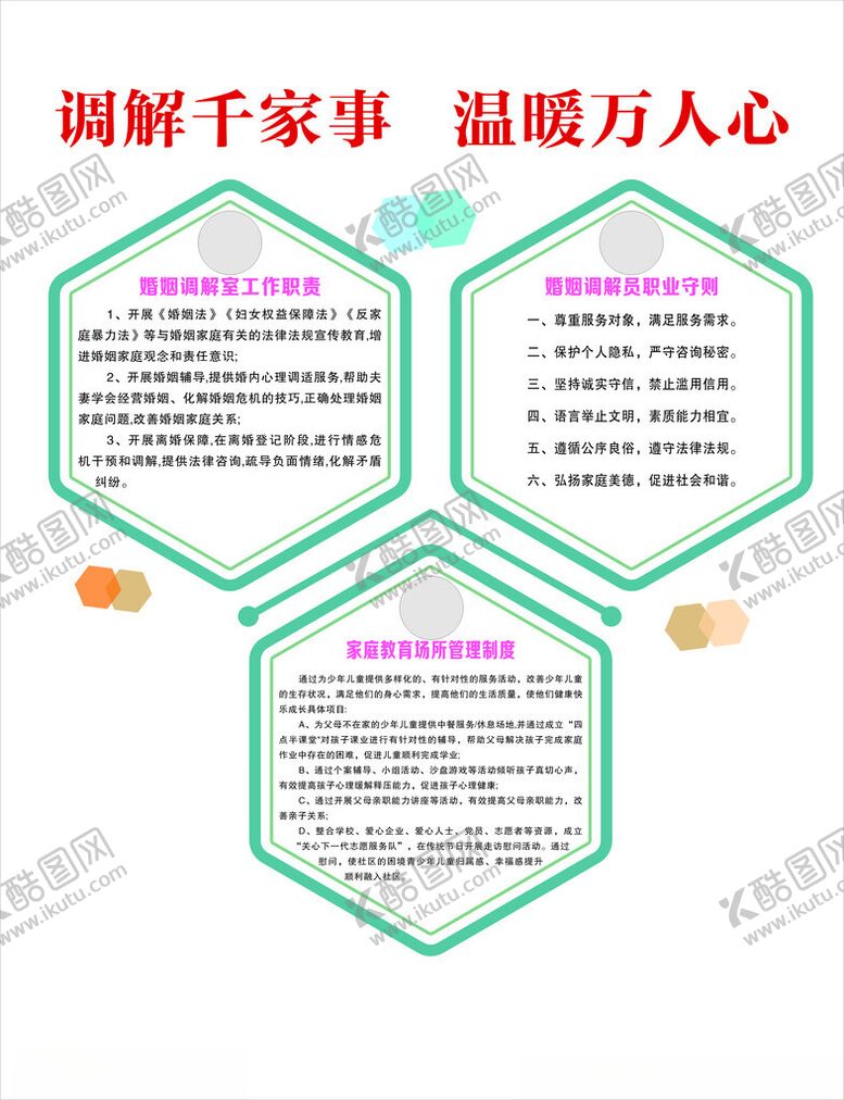 编号：13782602130418487300【酷图网】源文件下载-社区婚姻调解文化墙