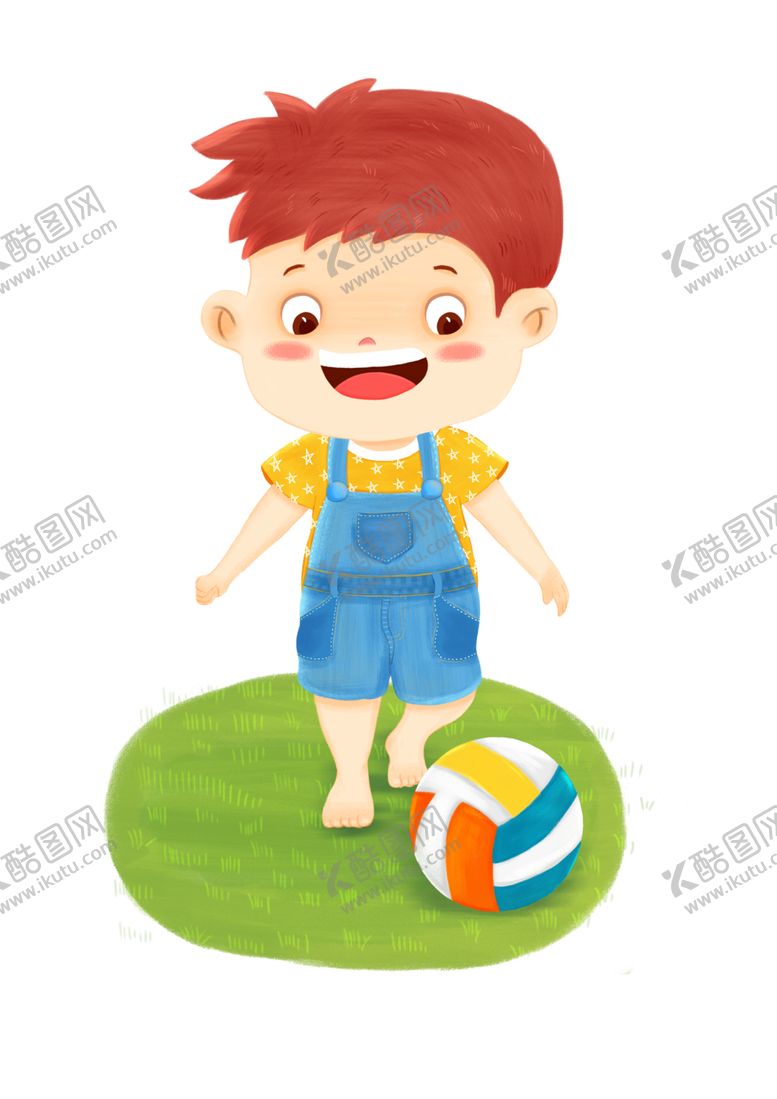 编号：60948102131505432515【酷图网】源文件下载-踢足球男孩