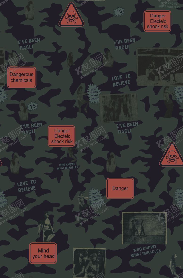 编号：73612310021428516073【酷图网】源文件下载-迷彩英文数码爆款几何