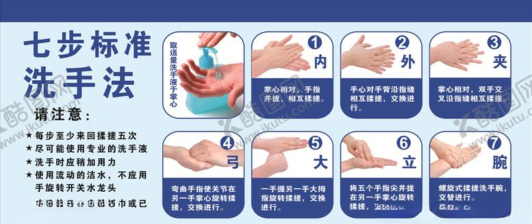 编号：32959306301536435474【酷图网】源文件下载-七步洗手法医院洗手法