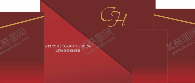 编号：90399901210615578690【酷图网】源文件下载-深红色婚礼