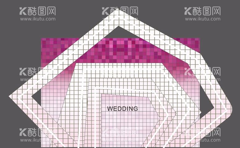 编号：67048210150932083533【酷图网】源文件下载-粉色马赛克婚礼
