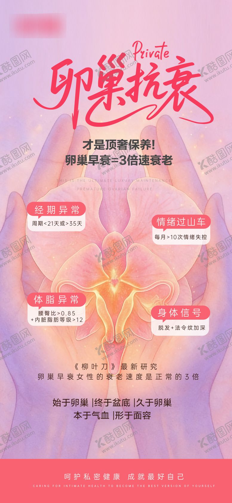 编号：55458101220200523850【酷图网】源文件下载-卵巢保养私密抗衰海报