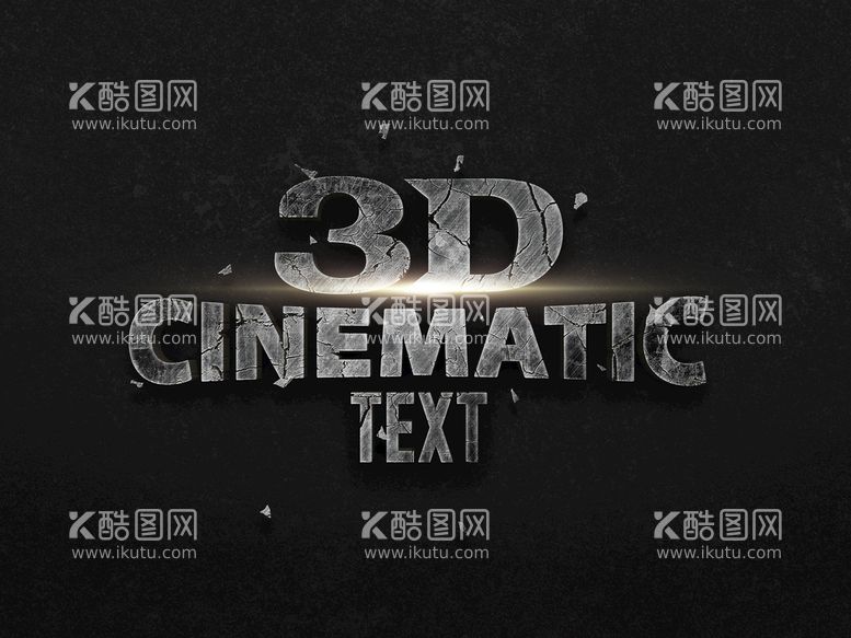 编号：56217211170657565655【酷图网】源文件下载-3d字体特效样机