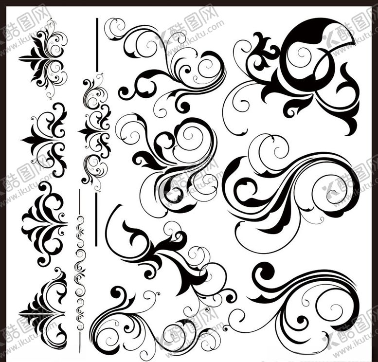 编号：60731811011734007056【酷图网】源文件下载-艺术花纹边框角花