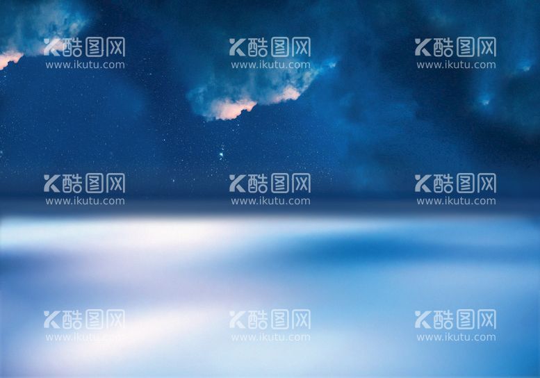 编号：14228310181541496452【酷图网】源文件下载-星空海面背景