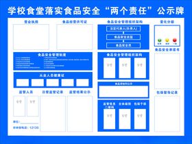 食品安全责任公示牌