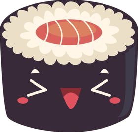 可爱食物卡哇伊AI设计素材表情AI矢量图