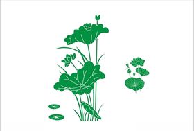 矢量荷花素材元素