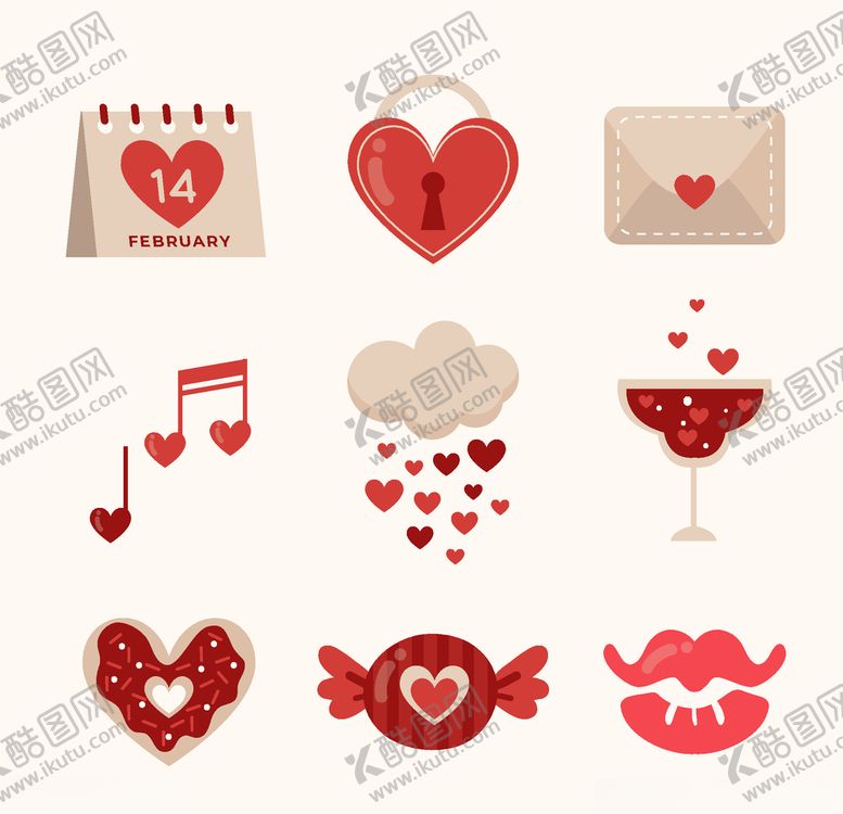 编号：83982509241703216516【酷图网】源文件下载-浪漫情人节元素