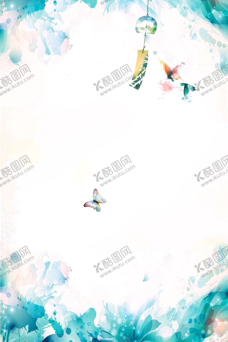 编号：92583704172241036951【酷图网】源文件下载-小清新水彩花背景图