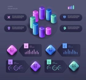 多彩数据图表与交互元素