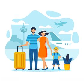旅客游客者图片素材行箱