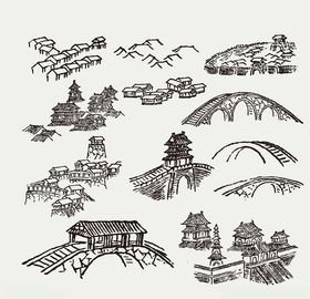 桥矢量线条