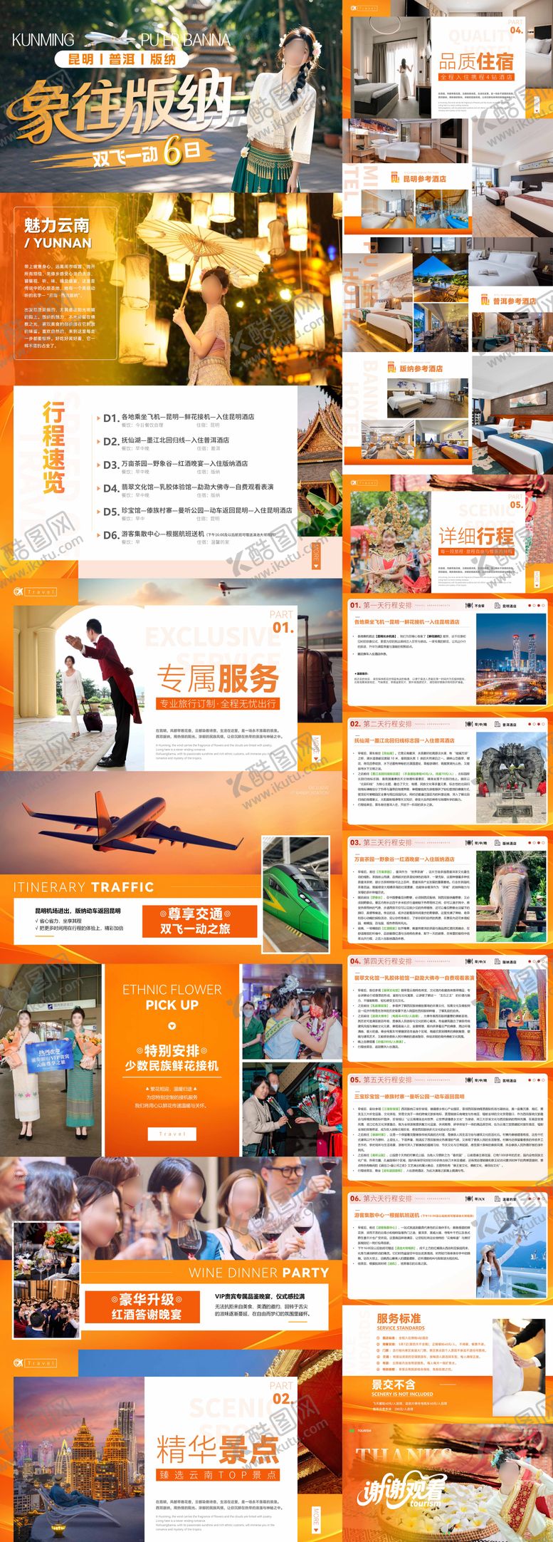 编号：42733202261226331042【酷图网】源文件下载-西双版纳旅游行程ppt