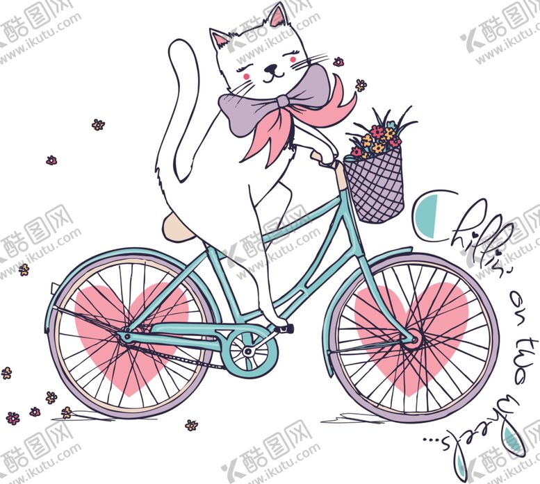 编号：93557905180232054848【酷图网】源文件下载-自行车猫