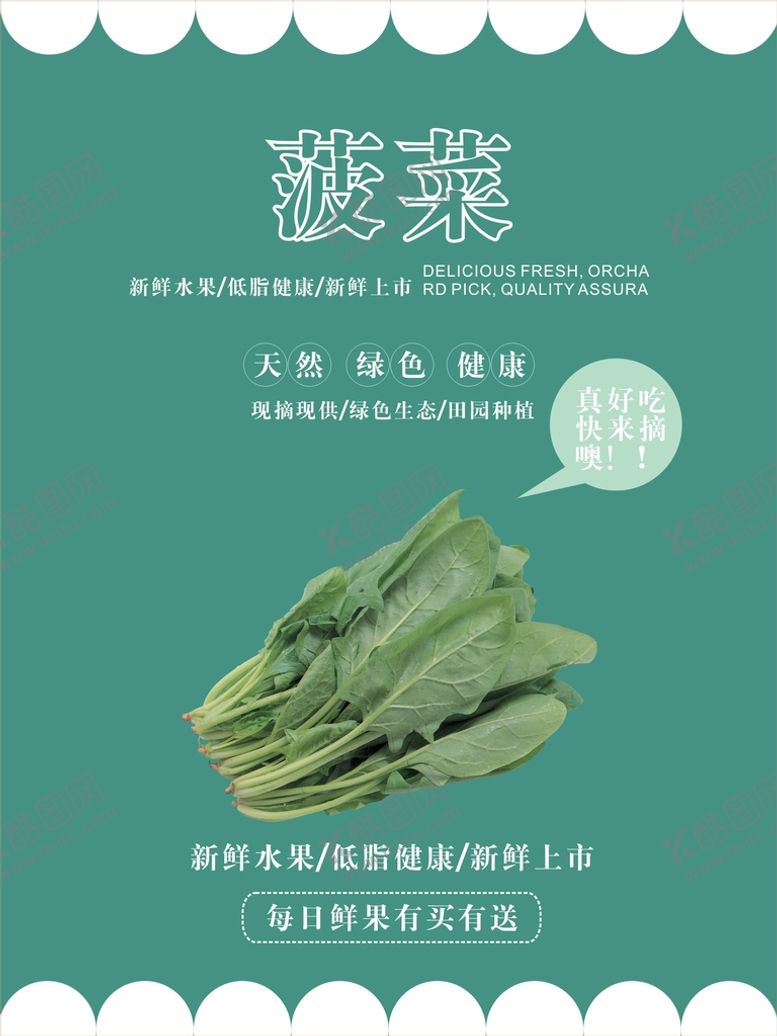 编号：75660901131754323054【酷图网】源文件下载-菠菜海报