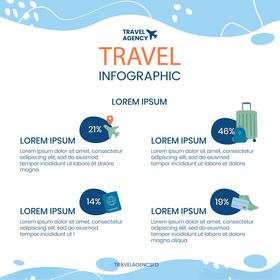 旅游海报行对比色创意简洁