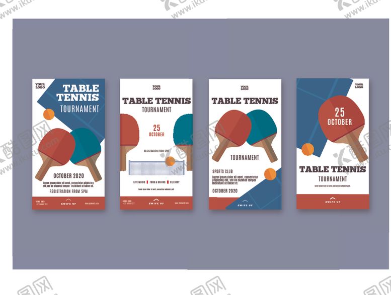 编号：89017704050306475019【酷图网】源文件下载-乒乓球比赛传单设计模板