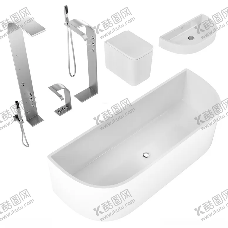 编号：22137802240813218441【酷图网】源文件下载-C4D模型卫浴用品