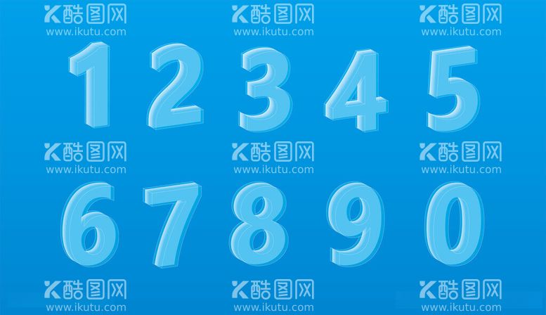 编号：98806612021454377462【酷图网】源文件下载-透明质感数字