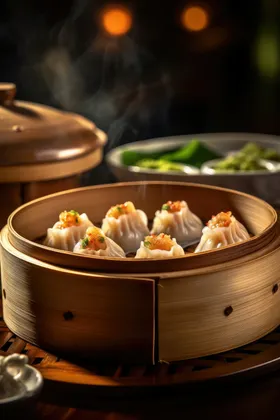 蒸饺子烧麦子美食茶点