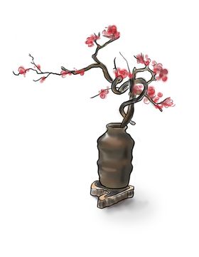 梅花树枝元素