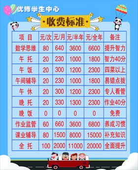 收费标准