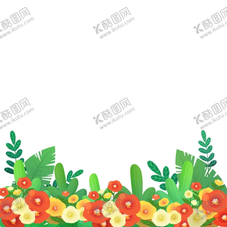 编号：45112110241714219383【酷图网】源文件下载-卡通花丛花园