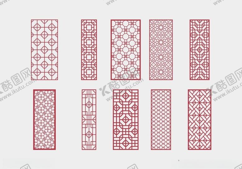 编号：68774111021930397796【酷图网】源文件下载-中式镂空雕花隔断