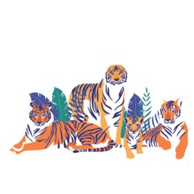 创意老虎插画图案