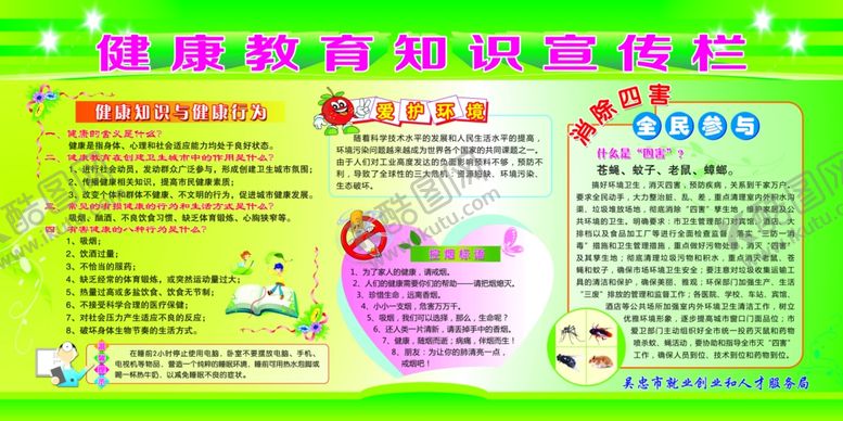 编号：22650610130610088701【酷图网】源文件下载-健康教育宣传栏